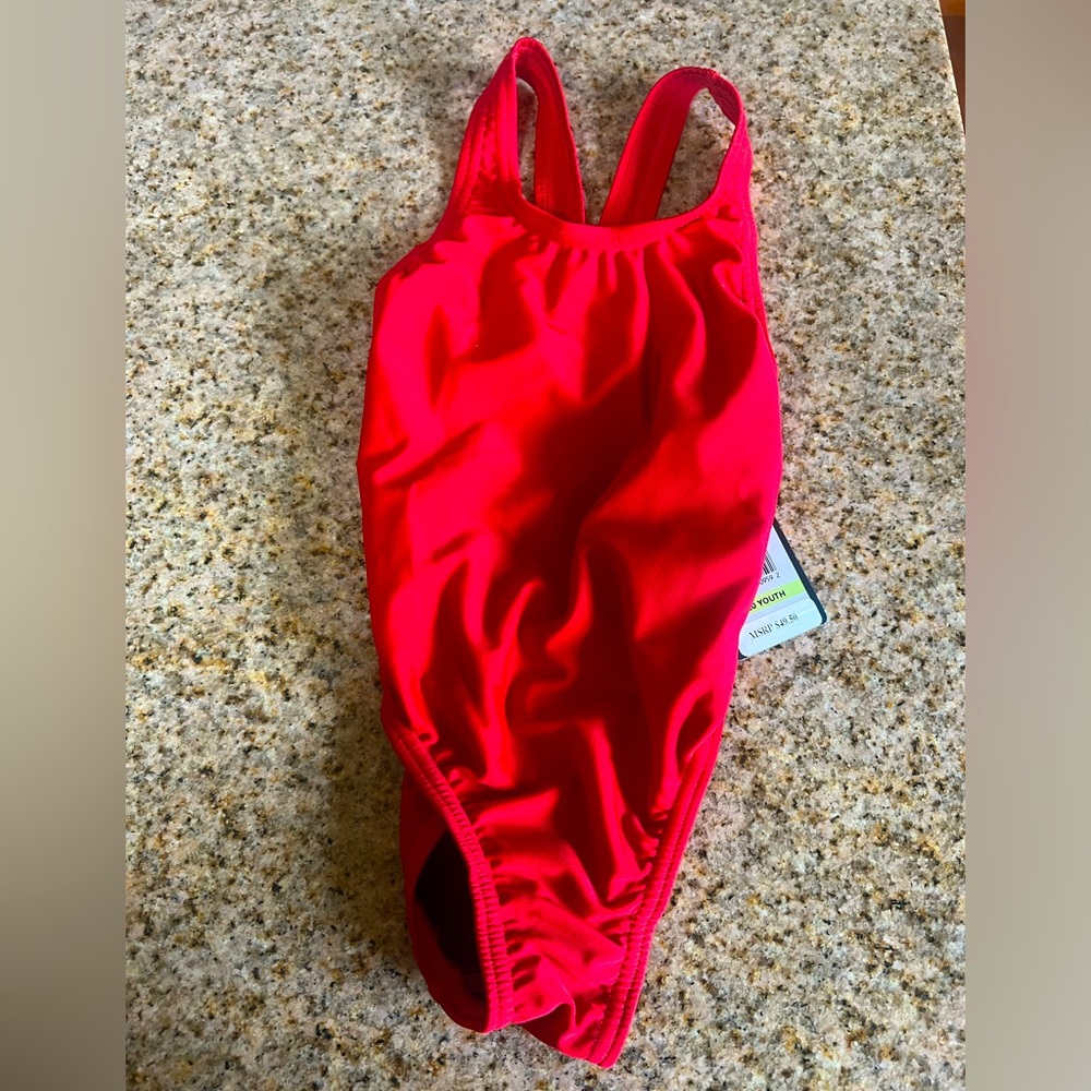 NWT Red Speedo Swimsuit Size 4